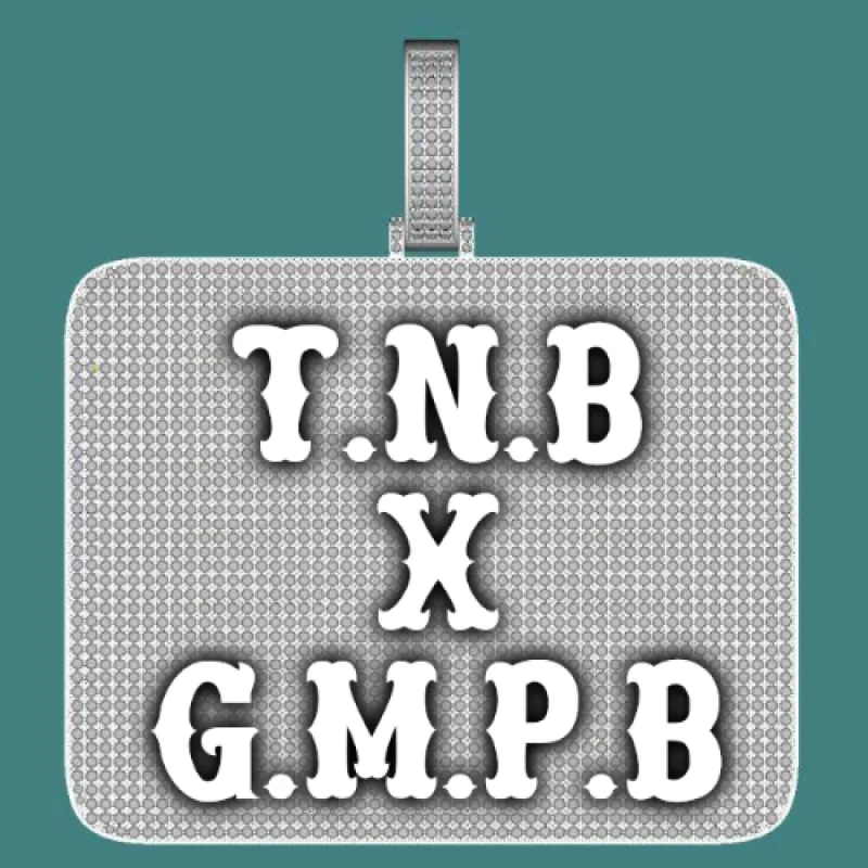 CUSTOM LETTER NECKLACE 3D BIG SQUARE sold by The GUU Shop