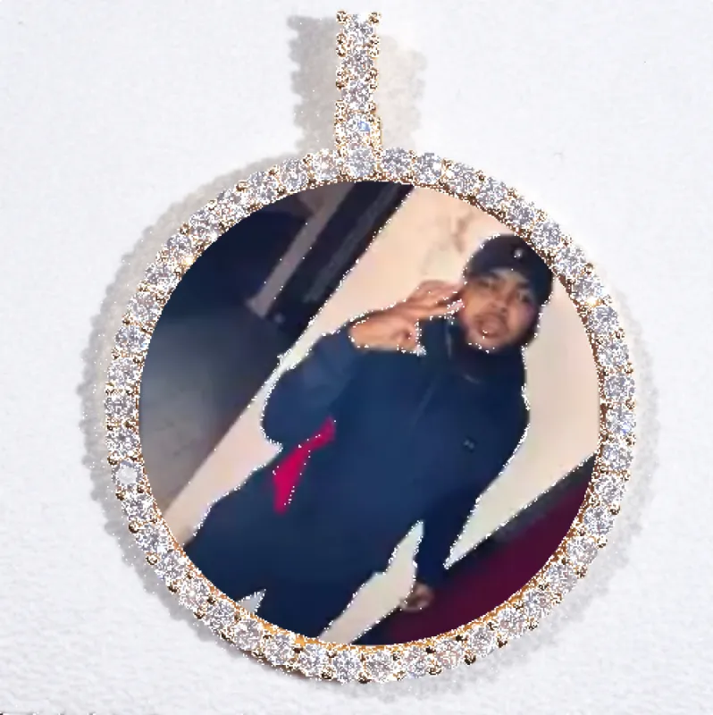 LARGE 3D CIRCLE CUSTOM PICTURE PENDANT sold by The GUU Shop