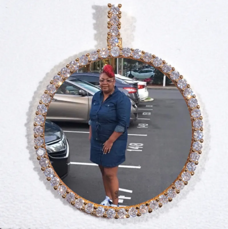 LARGE 3D CIRCLE CUSTOM PICTURE PENDANT sold by The GUU Shop