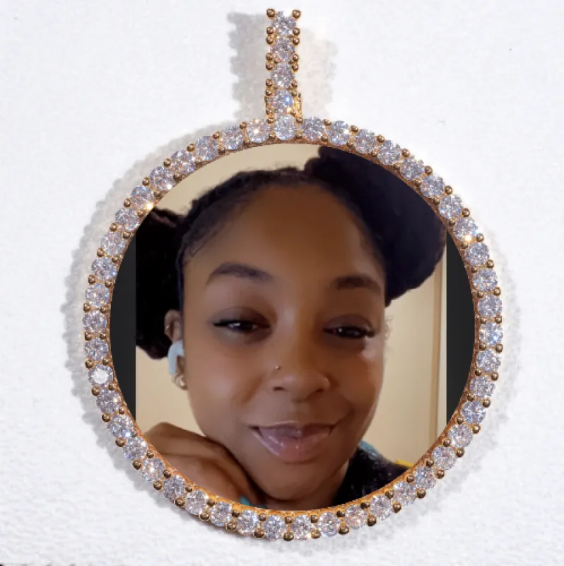 LARGE 3D CIRCLE CUSTOM PICTURE PENDANT sold by The GUU Shop