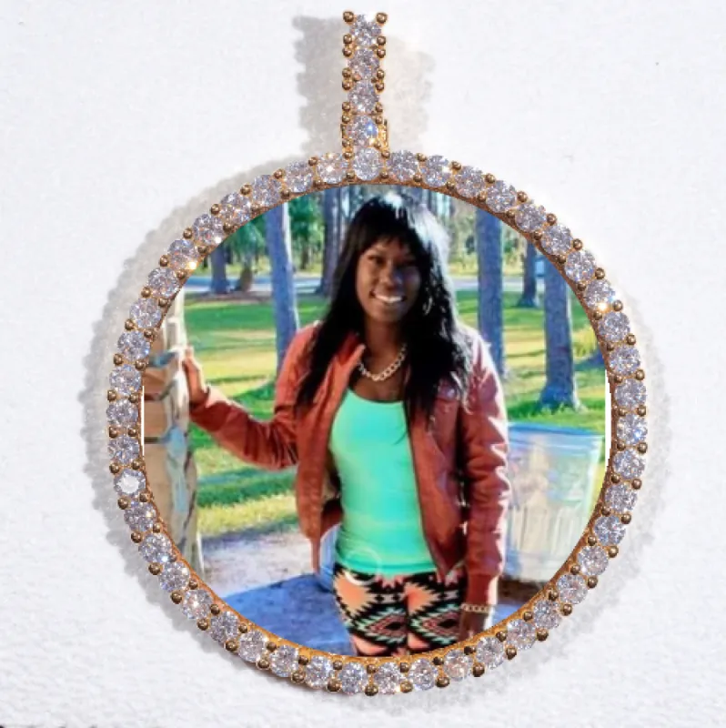 LARGE 3D CIRCLE CUSTOM PICTURE PENDANT sold by The GUU Shop
