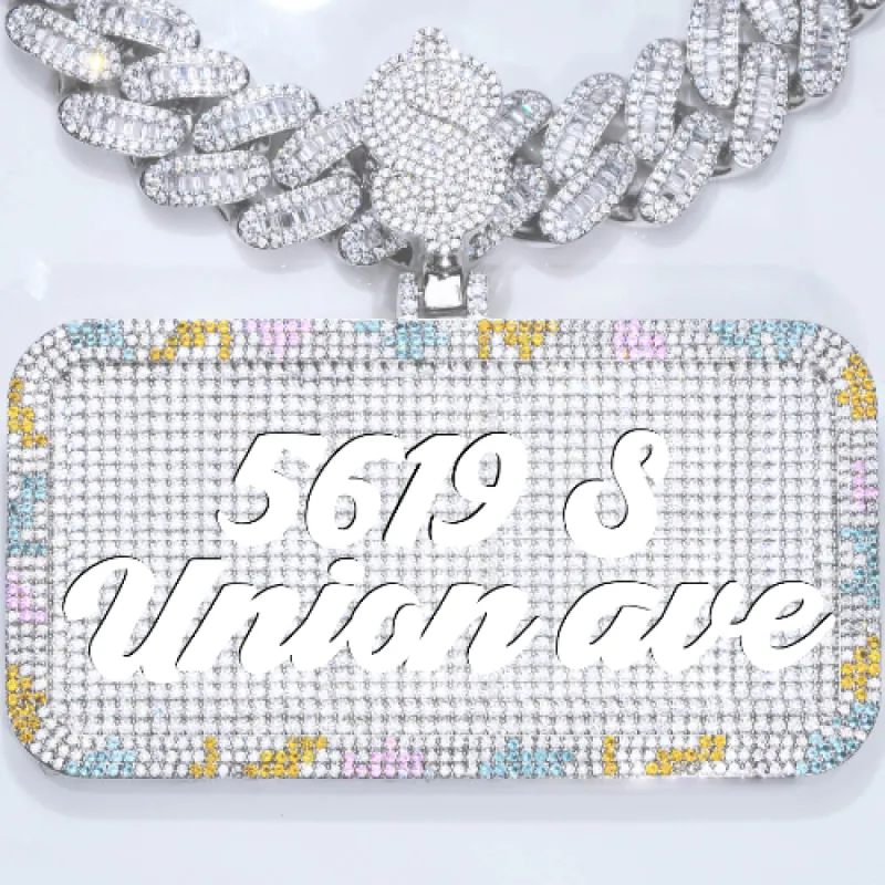 CUSTOM LETTER NECKLACE 3D COLORFUL SQUARE sold by The GUU Shop