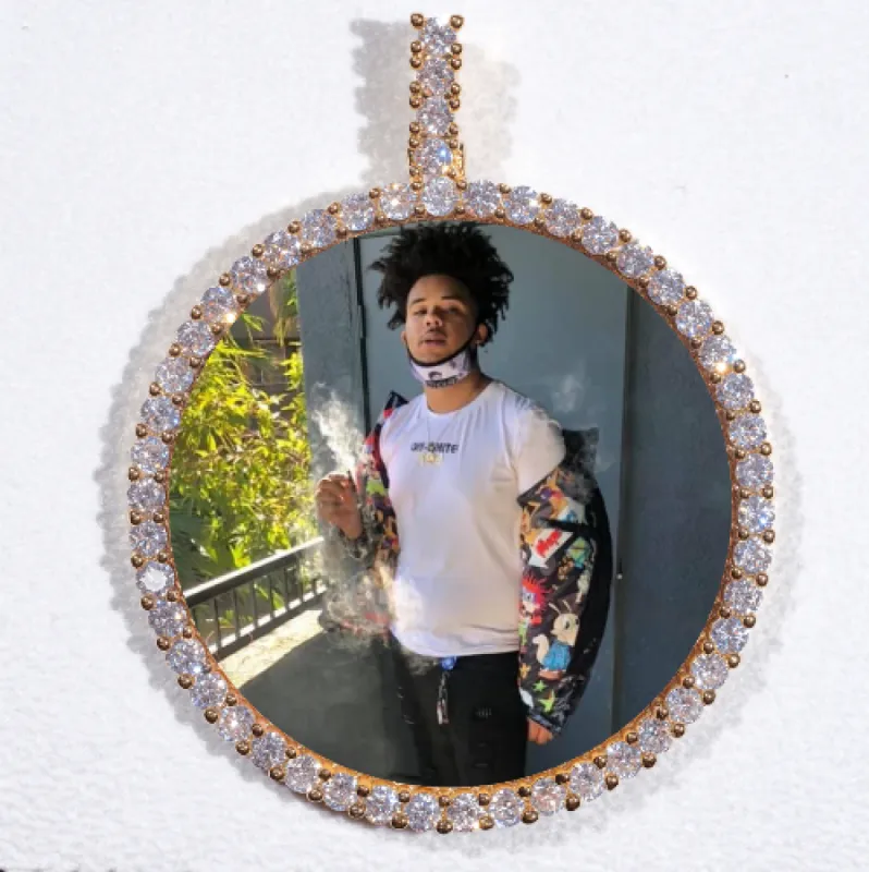 LARGE 3D CIRCLE CUSTOM PICTURE PENDANT sold by The GUU Shop