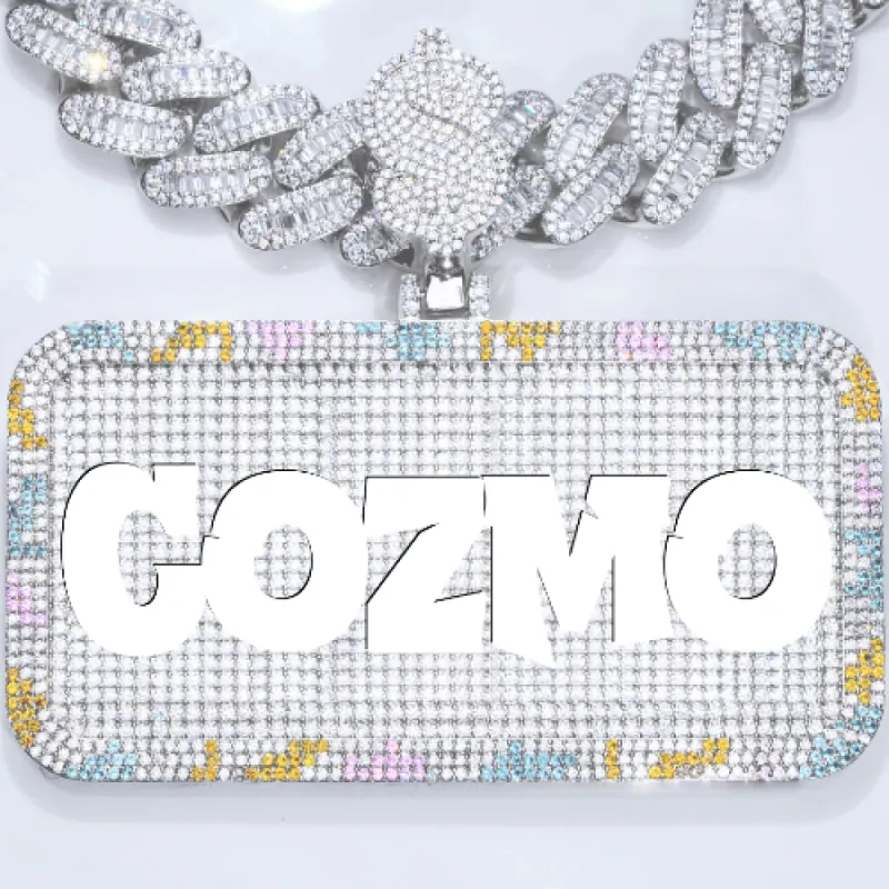 CUSTOM LETTER NECKLACE 3D COLORFUL SQUARE sold by The GUU Shop