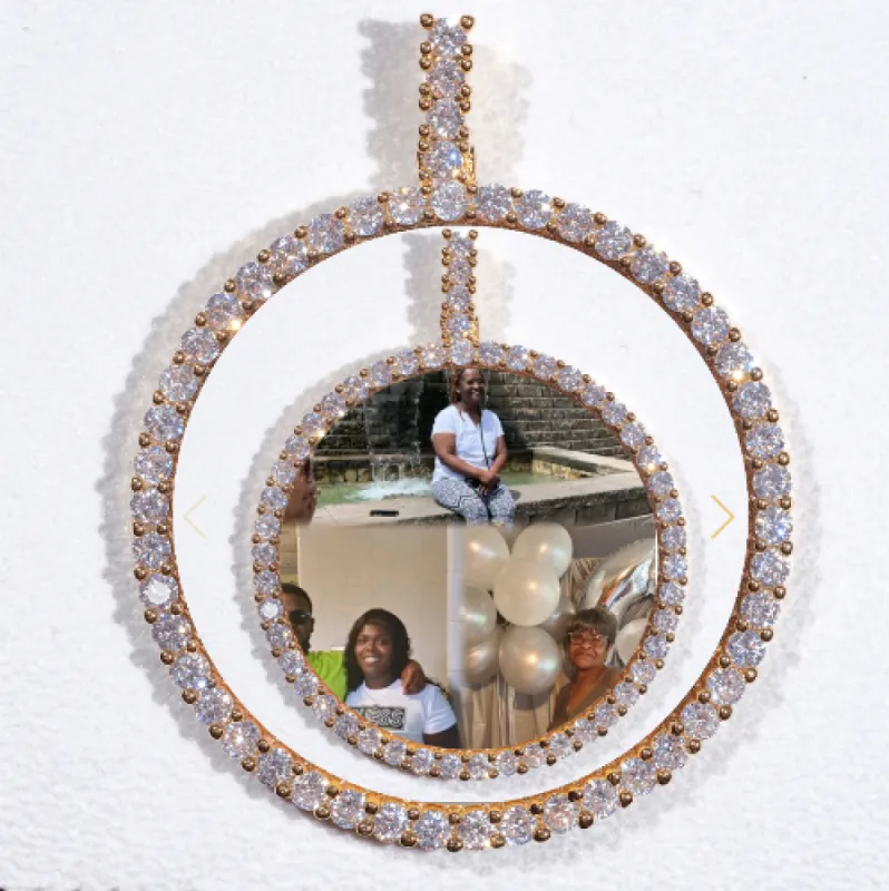LARGE 3D CIRCLE CUSTOM PICTURE PENDANT sold by The GUU Shop