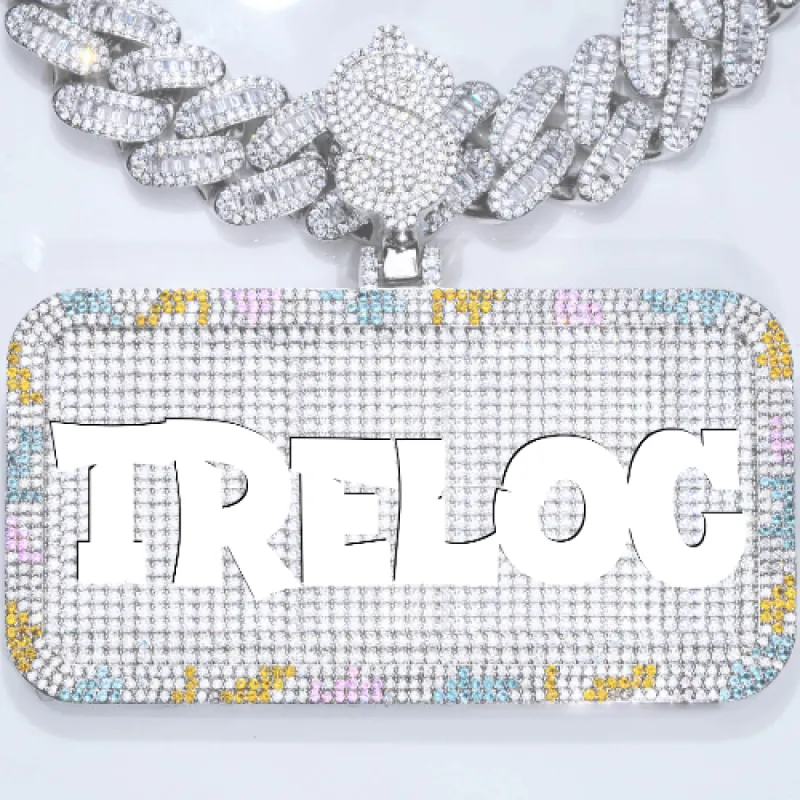 CUSTOM LETTER NECKLACE 3D COLORFUL SQUARE sold by The GUU Shop