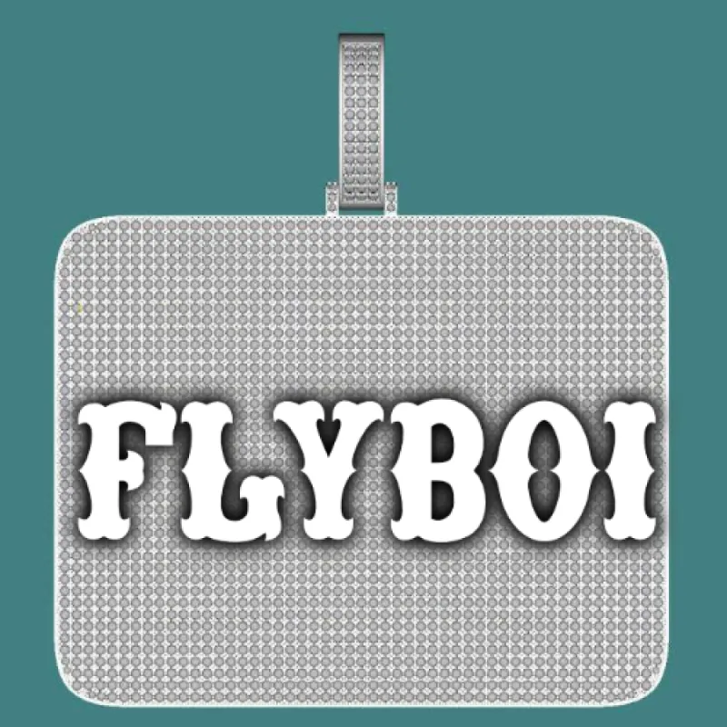 CUSTOM LETTER NECKLACE 3D BIG SQUARE sold by The GUU Shop