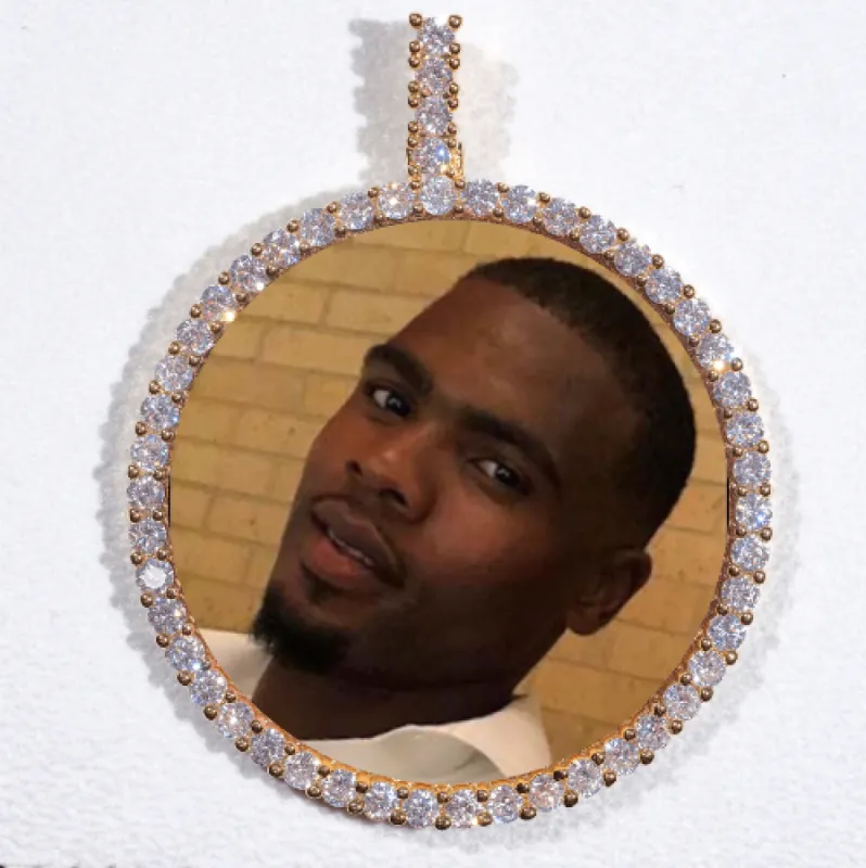 LARGE 3D CIRCLE CUSTOM PICTURE PENDANT sold by The GUU Shop