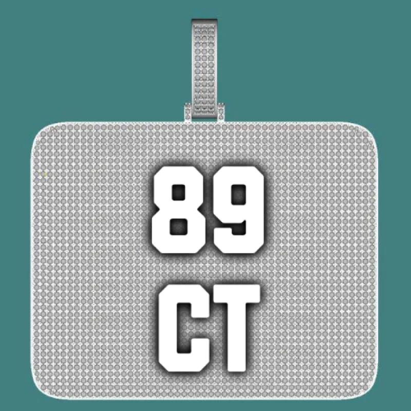 CUSTOM LETTER NECKLACE 3D BIG SQUARE sold by The GUU Shop