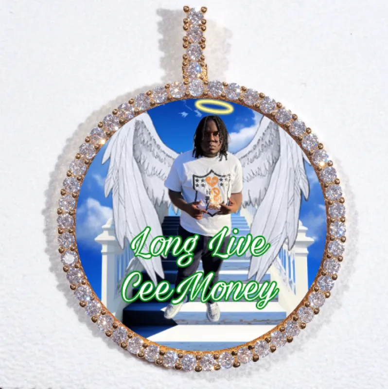 LARGE 3D CIRCLE CUSTOM PICTURE PENDANT made by The GUU Shop