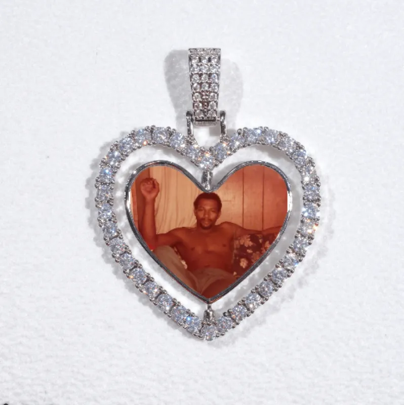 3D Spinning 2-Faced Heart Custom Picture Pendant sold by The GUU Shop