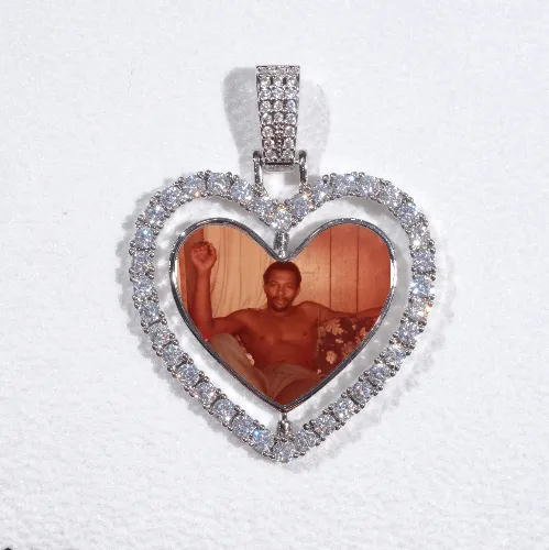 3D Spinning 2-Faced Heart Custom Picture Pendant sold by The GUU Shop