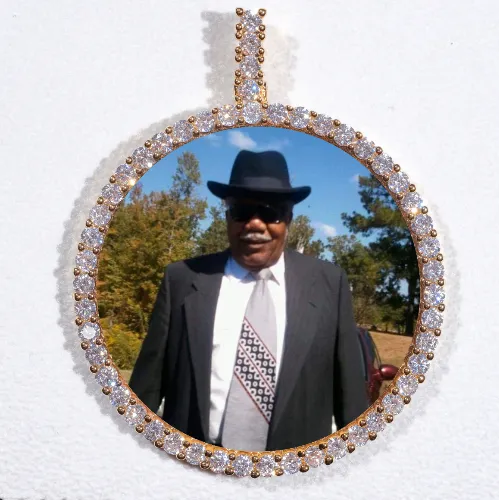 LARGE 3D CIRCLE CUSTOM PICTURE PENDANT sold by The GUU Shop