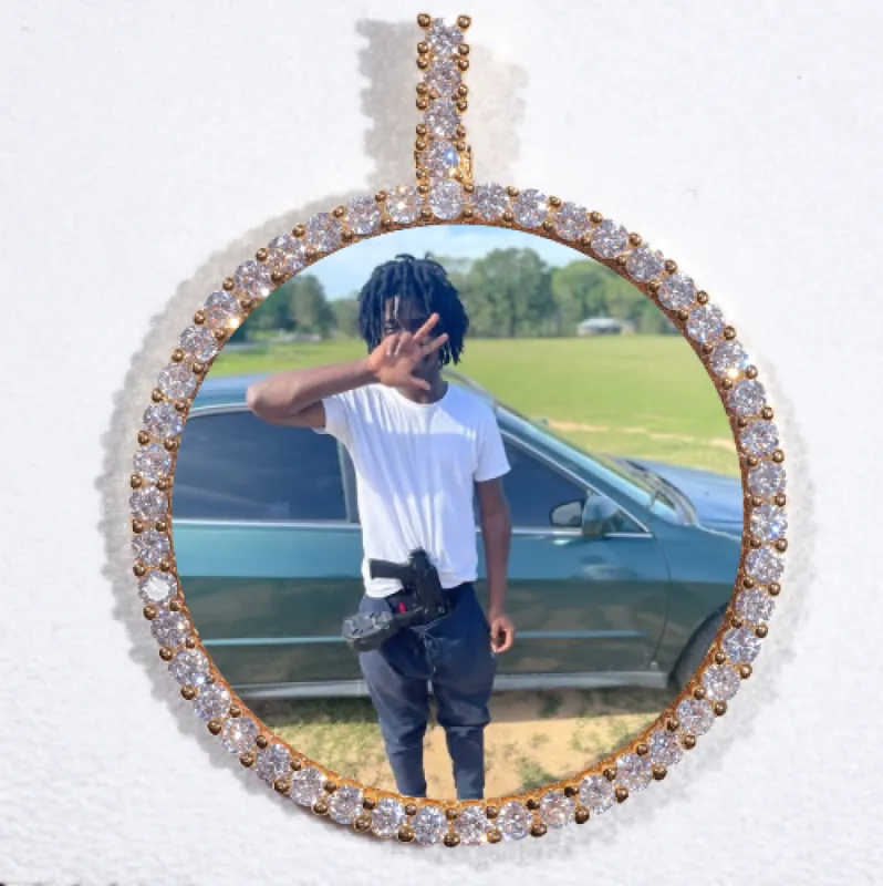 LARGE 3D CIRCLE CUSTOM PICTURE PENDANT sold by The GUU Shop