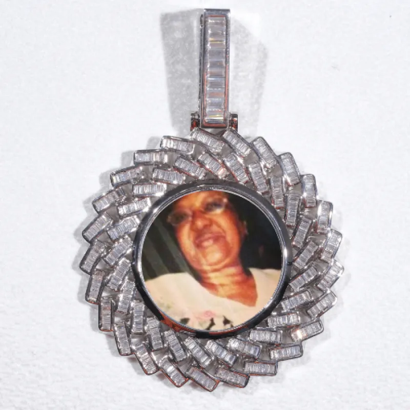 Large 3D Baguette Custom Picture Pendant sold by The GUU Shop