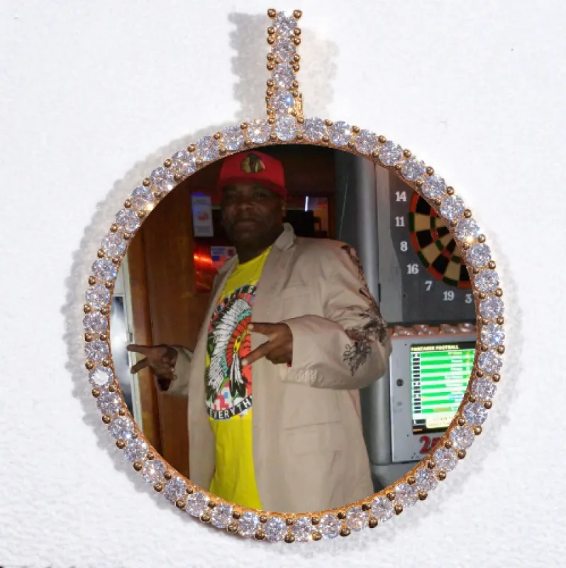 LARGE 3D CIRCLE CUSTOM PICTURE PENDANT sold by The GUU Shop