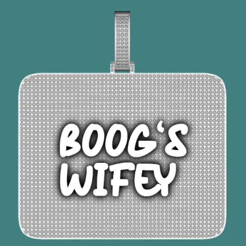 CUSTOM LETTER NECKLACE 3D BIG SQUARE sold by The GUU Shop