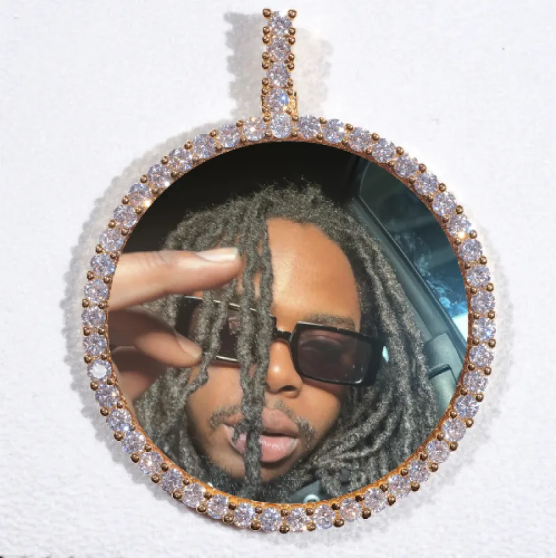 LARGE 3D CIRCLE CUSTOM PICTURE PENDANT sold by The GUU Shop