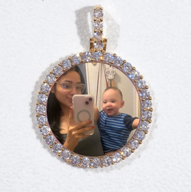 3D CIRCLE CUSTOM PICTURE PENDANT SMALL SIZE sold by The GUU Shop