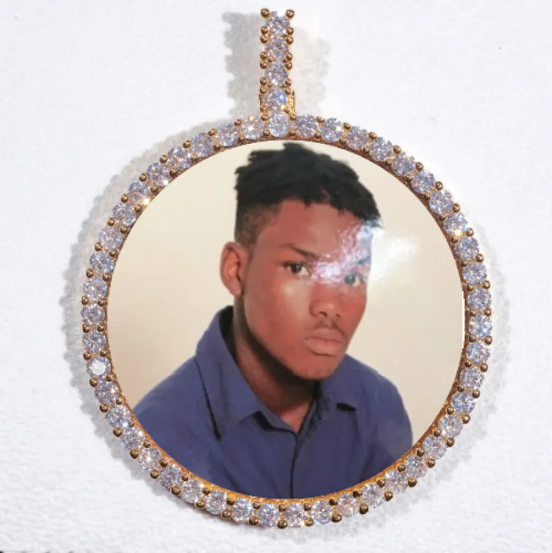 LARGE 3D CIRCLE CUSTOM PICTURE PENDANT sold by The GUU Shop