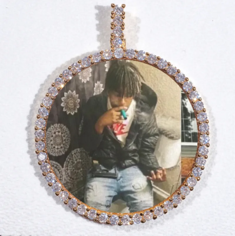 LARGE 3D CIRCLE CUSTOM PICTURE PENDANT sold by The GUU Shop
