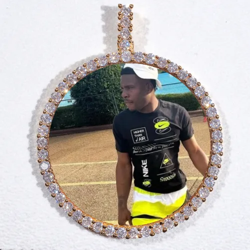 LARGE 3D CIRCLE CUSTOM PICTURE PENDANT sold by The GUU Shop