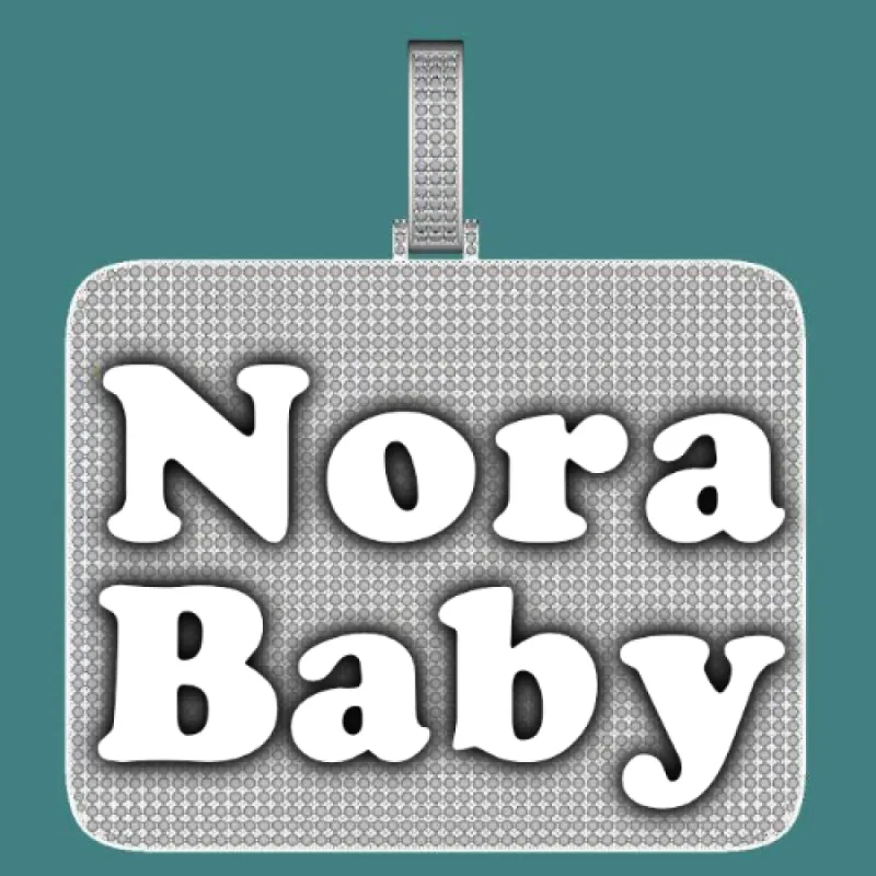 CUSTOM LETTER NECKLACE 3D BIG SQUARE sold by The GUU Shop