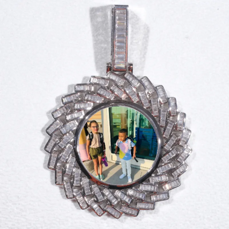 Large 3D Baguette Custom Picture Pendant sold by The GUU Shop