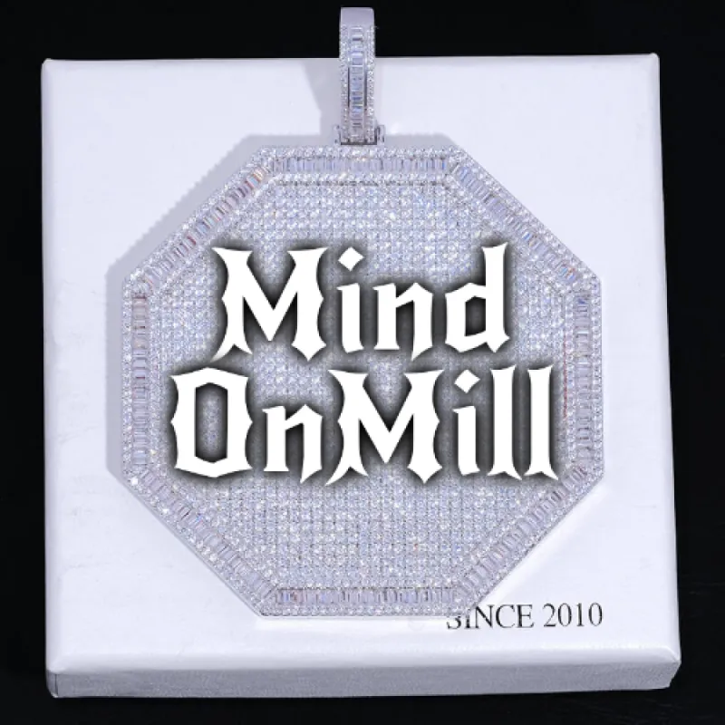 CUSTOM LETTER NECKLACE 3D BIG OCTAGON sold by The GUU Shop