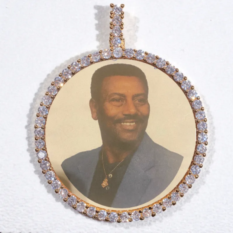 LARGE 3D CIRCLE CUSTOM PICTURE PENDANT sold by The GUU Shop