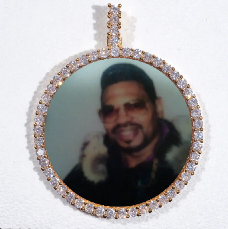 LARGE 3D CIRCLE CUSTOM PICTURE PENDANT sold by The GUU Shop