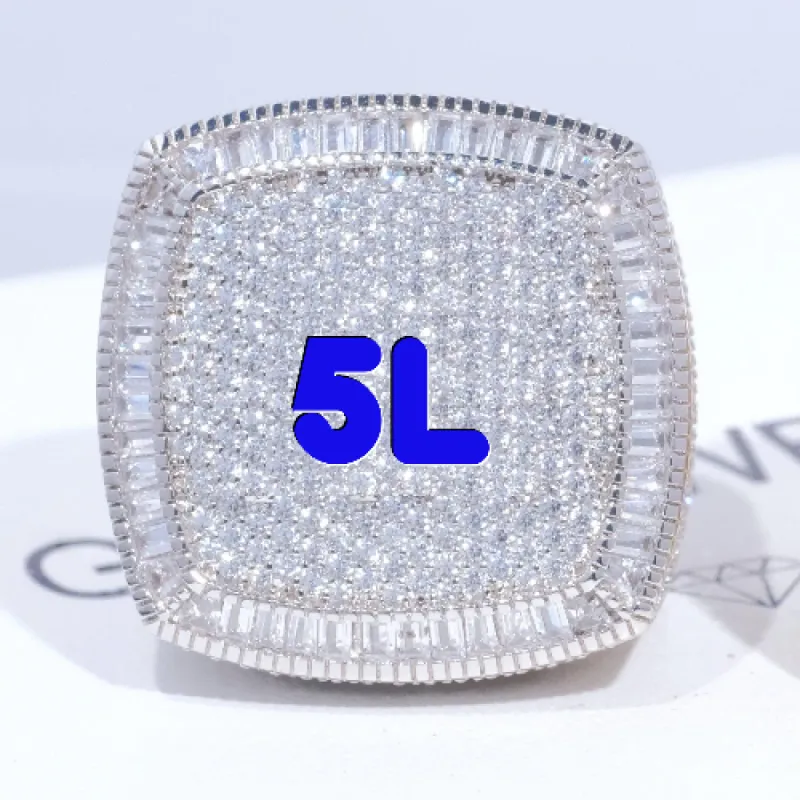 CUSTOM LETTER 3D ICED RING sold by The GUU Shop