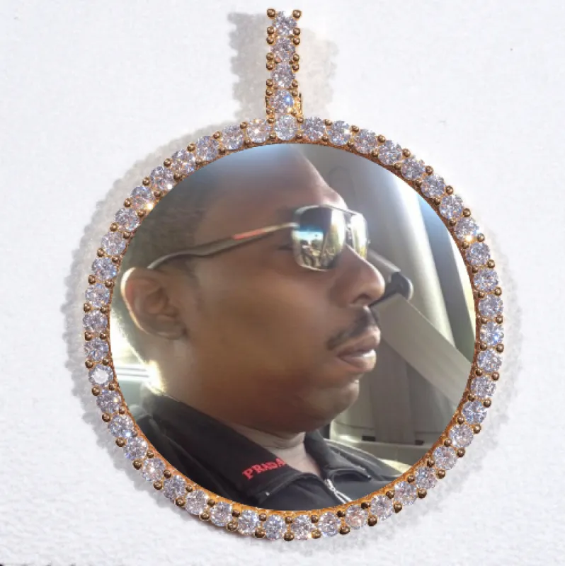 LARGE 3D CIRCLE CUSTOM PICTURE PENDANT sold by The GUU Shop