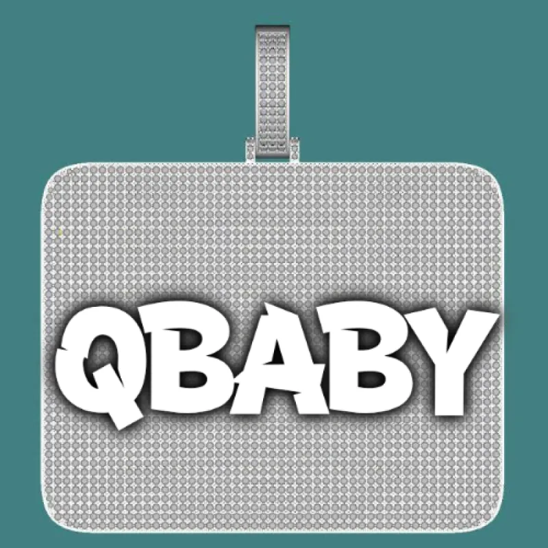 CUSTOM LETTER NECKLACE 3D BIG SQUARE sold by The GUU Shop