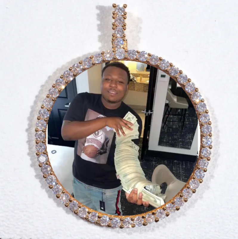 LARGE 3D CIRCLE CUSTOM PICTURE PENDANT sold by The GUU Shop