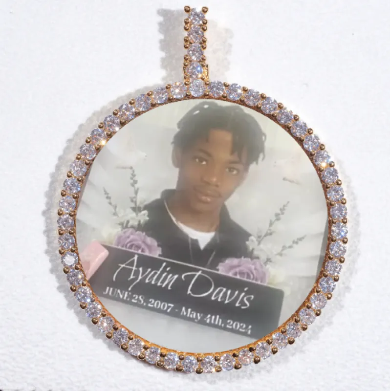 LARGE 3D CIRCLE CUSTOM PICTURE PENDANT sold by The GUU Shop