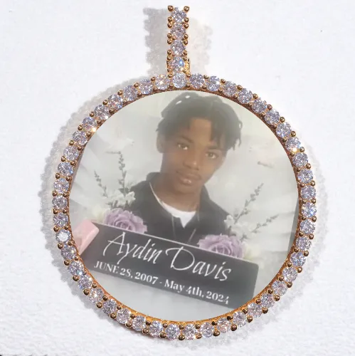 LARGE 3D CIRCLE CUSTOM PICTURE PENDANT sold by The GUU Shop