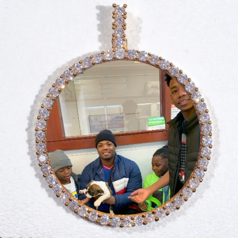 LARGE 3D CIRCLE CUSTOM PICTURE PENDANT sold by The GUU Shop