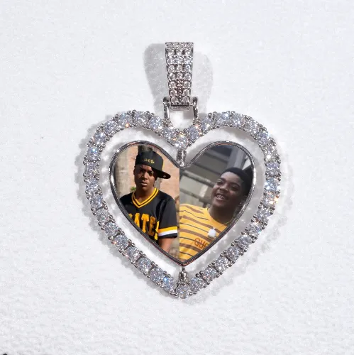 3D Spinning 2-Faced Heart Custom Picture Pendant sold by The GUU Shop