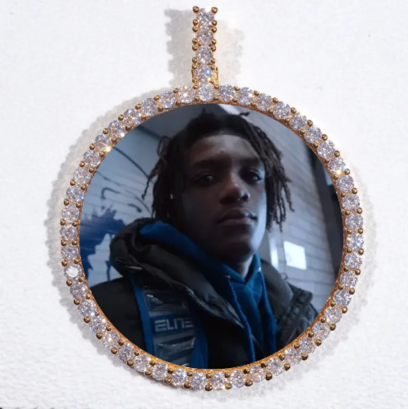 LARGE 3D CIRCLE CUSTOM PICTURE PENDANT sold by The GUU Shop