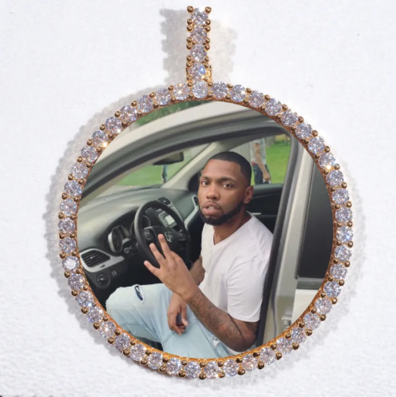 LARGE 3D CIRCLE CUSTOM PICTURE PENDANT sold by The GUU Shop