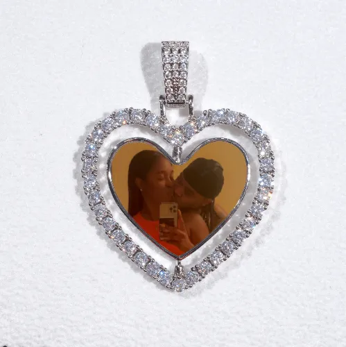 3D Spinning 2-Faced Heart Custom Picture Pendant sold by The GUU Shop