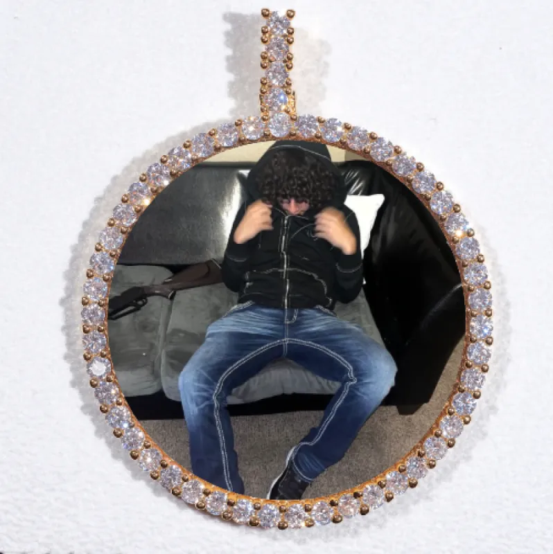 LARGE 3D CIRCLE CUSTOM PICTURE PENDANT sold by The GUU Shop