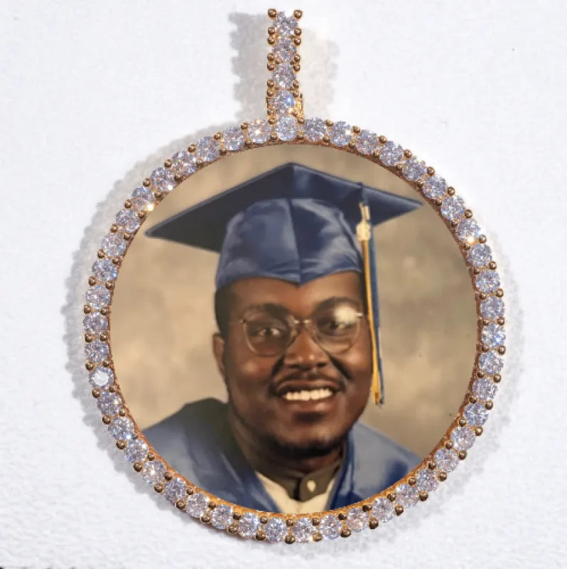 LARGE 3D CIRCLE CUSTOM PICTURE PENDANT sold by The GUU Shop