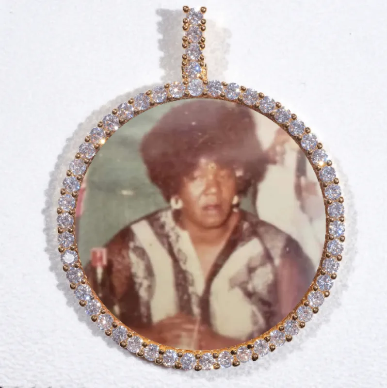 LARGE 3D CIRCLE CUSTOM PICTURE PENDANT sold by The GUU Shop