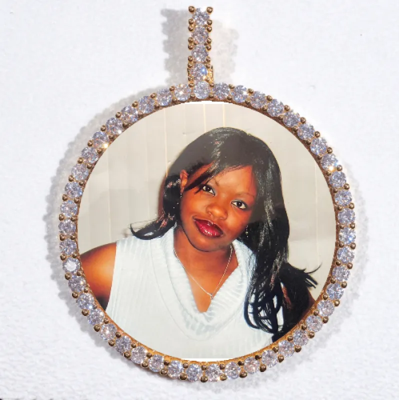 LARGE 3D CIRCLE CUSTOM PICTURE PENDANT sold by The GUU Shop