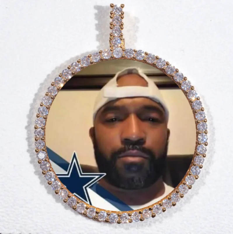 LARGE 3D CIRCLE CUSTOM PICTURE PENDANT sold by The GUU Shop