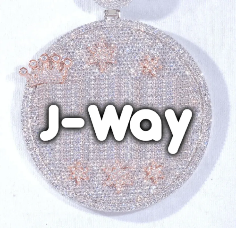 CUSTOM LETTER NECKLACE 3D BIG CROWN DISC sold by The GUU Shop