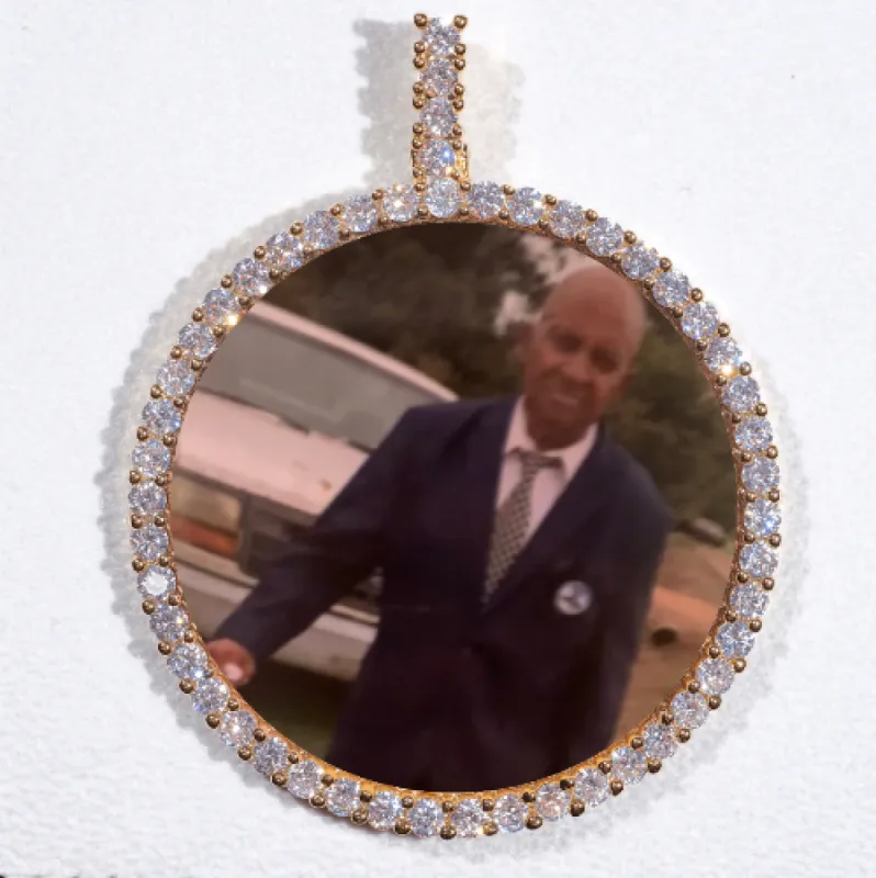 LARGE 3D CIRCLE CUSTOM PICTURE PENDANT sold by The GUU Shop