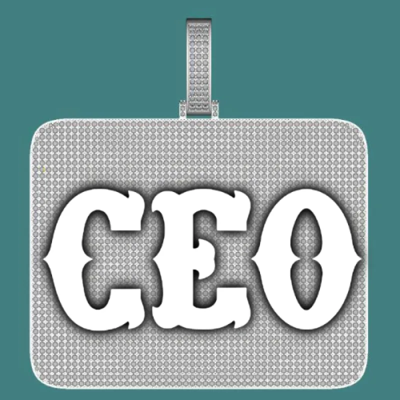 CUSTOM LETTER NECKLACE 3D BIG SQUARE sold by The GUU Shop